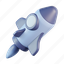 rocket, launch, startup, business, spaceship, 3d icon 