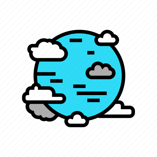 Blue, planet, system, galaxy, clouds, space icon - Download on Iconfinder