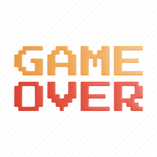 Game, over, end, sign, gaming 3D illustration - Download on Iconfinder
