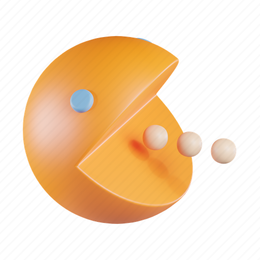 Pacman, game, entertainment, fun 3D illustration - Download on Iconfinder