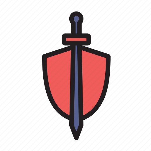 Game, gaming, protection, shield, sword icon - Download on Iconfinder
