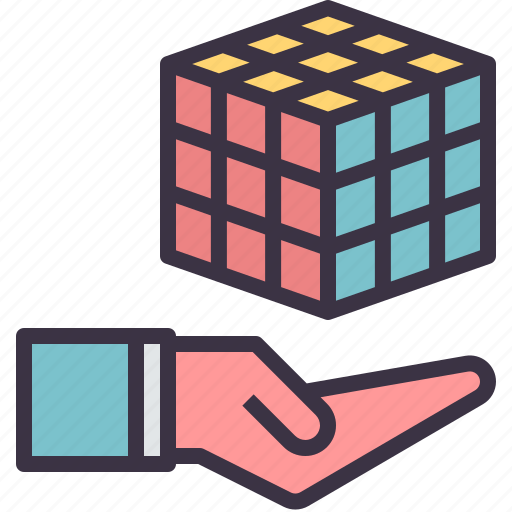 Cube, puzzle, game, iq, 3d, math icon - Download on Iconfinder