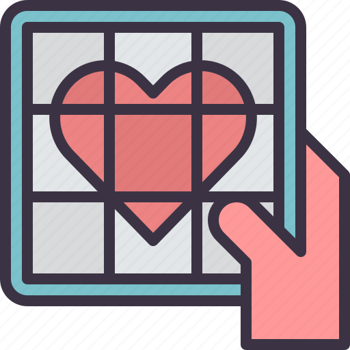 Puzzle, game, offline, heart, handheld icon - Download on Iconfinder