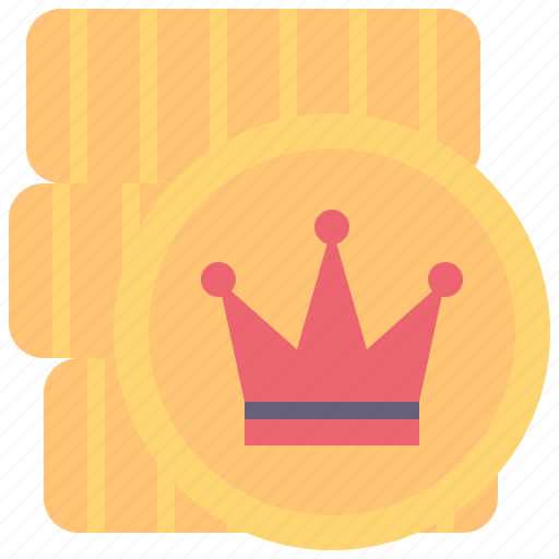 Coin, king, crown, gold, money, game, prize icon - Download on Iconfinder