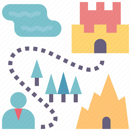Game, plan, strategy, map, adventure, castle icon - Download on Iconfinder
