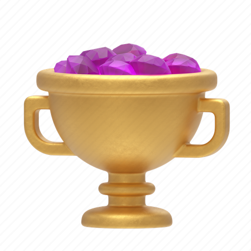 Diamond, cup, game, play, sports, jewelry 3D illustration - Download on Iconfinder
