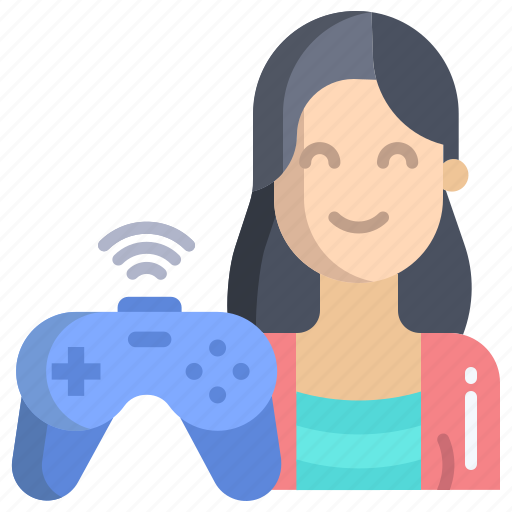 Gamer, woman icon - Download on Iconfinder on Iconfinder