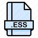 ess, file, file extension, file format, file type