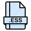 ess, file, file extension, file format, file type 