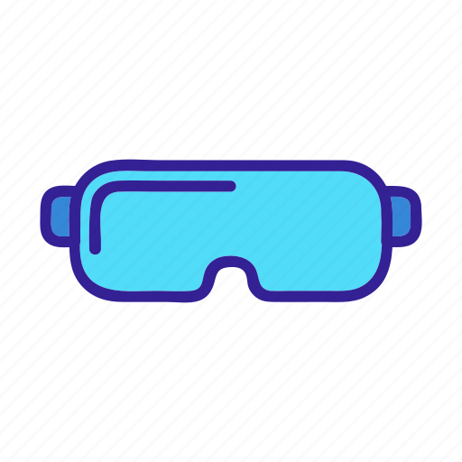 Contour, game, glass, glasses, goggle, silhouette, video icon - Download on Iconfinder