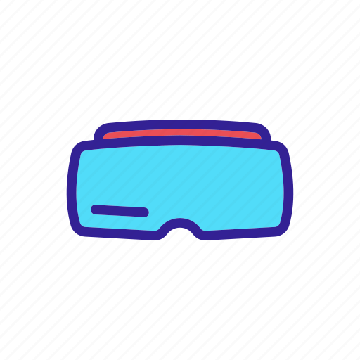 Contour, game, glass, glasses, goggle, silhouette, video icon - Download on Iconfinder