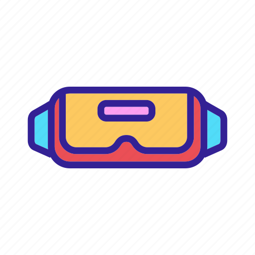 Augmented, contour, game, goggle, head, video, virtual icon - Download on Iconfinder