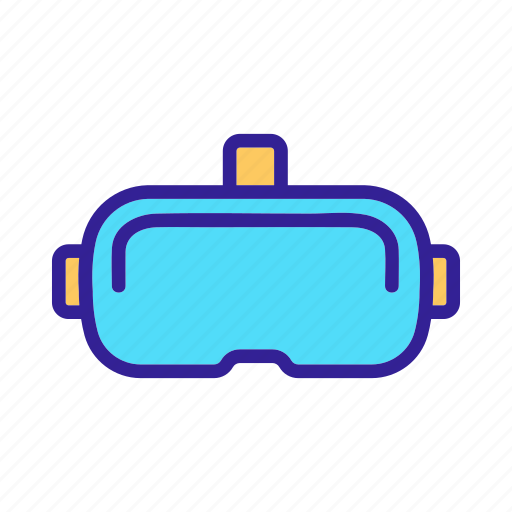 Computer, contour, game, glasses, goggle, science, video icon - Download on Iconfinder