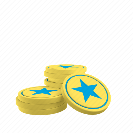 Coin, item, game, currency, finance, gold, money 3D illustration - Download on Iconfinder