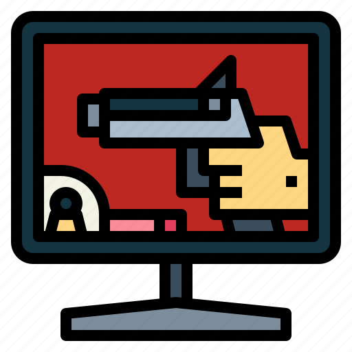 Action, game, monitor, shooting icon - Download on Iconfinder