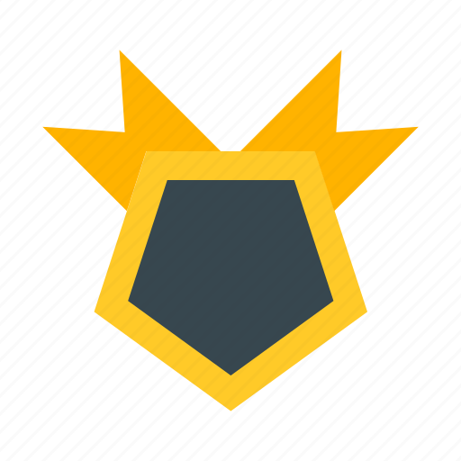 Achievement, award, badge, game, medal, pentagonal, prize icon - Download on Iconfinder