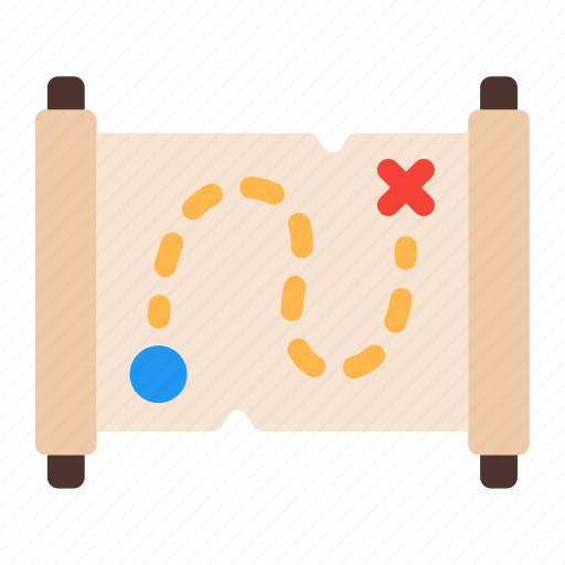 Map, direction, path, guide, gaming, game, location icon - Download on Iconfinder
