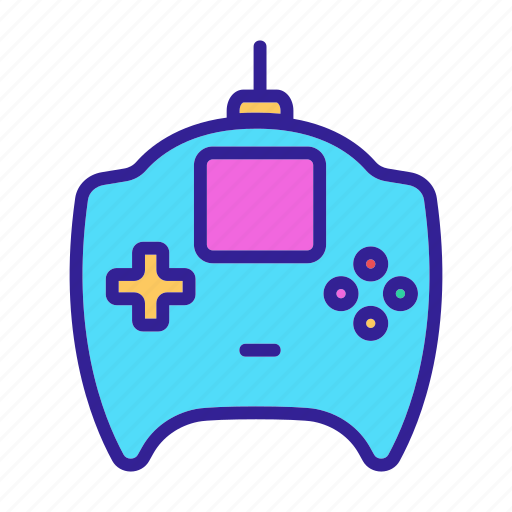 Computer, contour, game, gaming, joystick, play, video icon - Download on Iconfinder