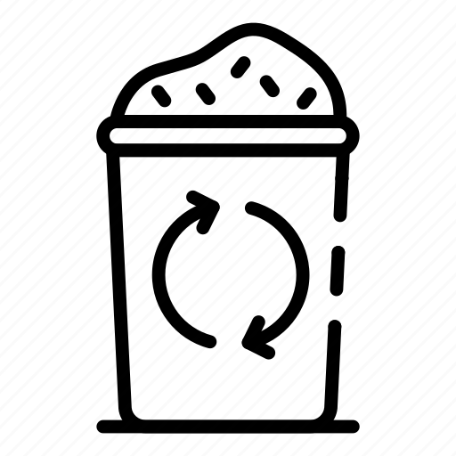 Bin, can, full, garbage, recycle, trash, white icon - Download on Iconfinder