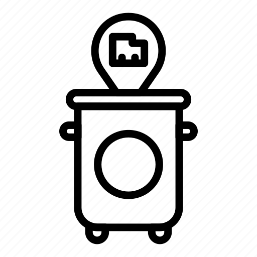 Bin, front, garbage, recycle, view, waste, wheelie icon - Download on Iconfinder