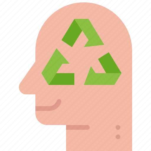 Awareness, mind, campaign, recycle, eco, head, person icon - Download on Iconfinder