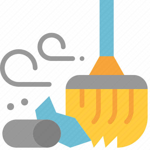 Cleaning, sweep, broom, garbage, household, dust, housework icon - Download on Iconfinder