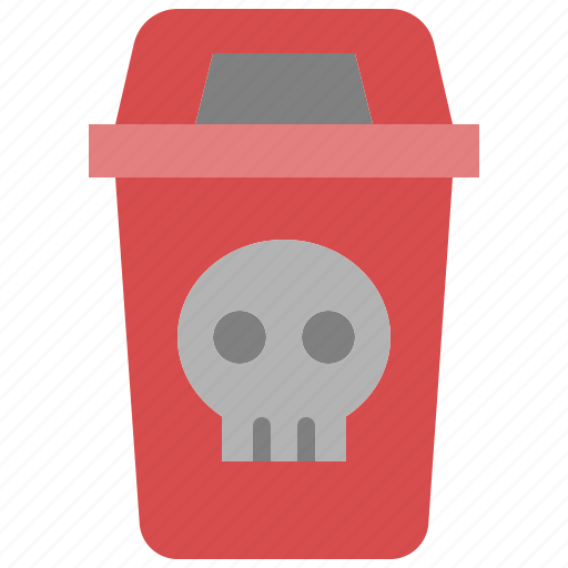 Hazardous, waste, danger, trash, bin, toxic, chemical icon - Download on Iconfinder
