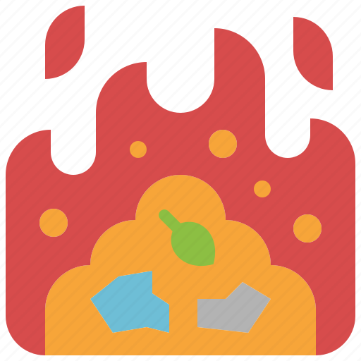 Incineration, burn, fire, garbage, pollution, waste, air icon - Download on Iconfinder