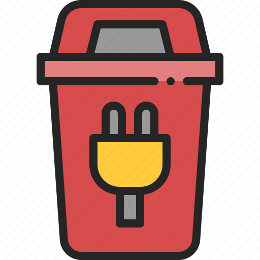 Electronic, e, waste, recycle, bin, separation, trash icon - Download on Iconfinder