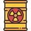 radioactive, waste, nuclear, radiation, barrel, danger, container, toxic 