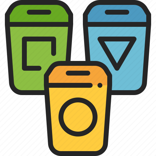Recycle, bin, waste, separation, management, sorting, trash icon - Download on Iconfinder