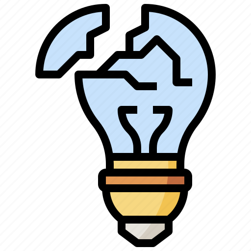Broken, bulb, ecology, environment, lamp, lamps, lightbulbs icon - Download on Iconfinder