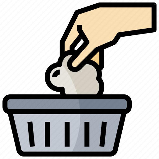 Bin, garbage, hand, litter, rubbish, trash icon - Download on Iconfinder