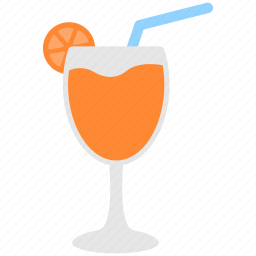 Glass, glass stem, goblet, juice, straw icon - Download on Iconfinder