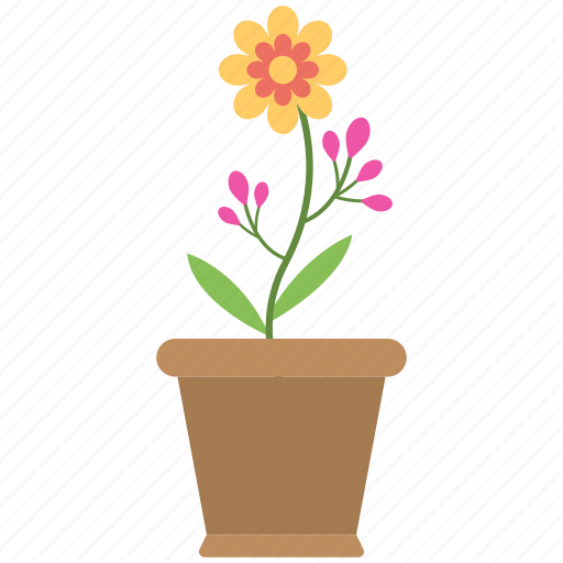 Colors, flower pot, flowers, pot, soil icon - Download on Iconfinder
