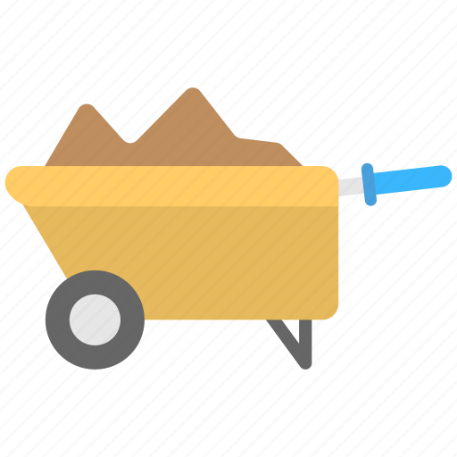 Cart, flat icon, garden cart, moving cart, soil icon - Download on Iconfinder