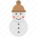 handmade, man of snow, snow, snowman, snowman icon 