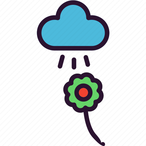 Cloud, flower, rain, raining icon - Download on Iconfinder