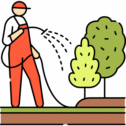 Watering, plant, garden, man, tree icon - Download on Iconfinder