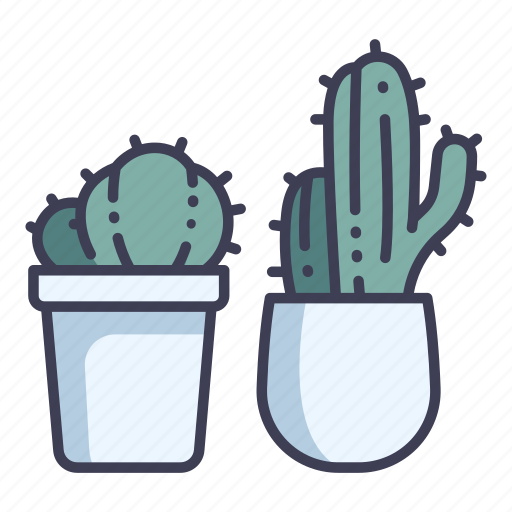 Cactus, decoration, garden, plant, pot, thorn icon - Download on Iconfinder