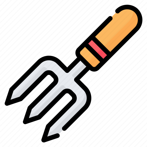 Rake, fork, pitchfork, gardening, tool icon - Download on Iconfinder