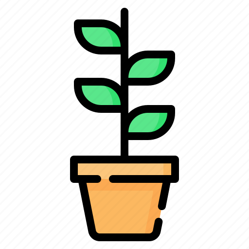 Plant, sprout, pot, leaves, gardening icon - Download on Iconfinder