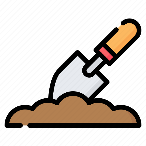 Digging, soil, ground, shovel, trowel icon - Download on Iconfinder