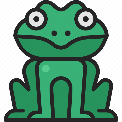 Frog, animal, amphibian, wildlife, sitting, tropical, toad icon - Download on Iconfinder
