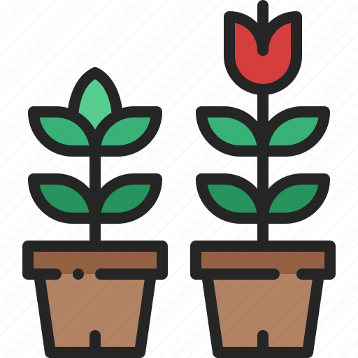 Growing, flower, spring, gardening, plant, sprout, pot icon - Download on Iconfinder