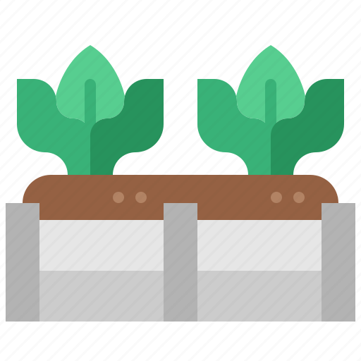 Vegetable, raised, bed, lettuce, growth, plant, gardening icon - Download on Iconfinder