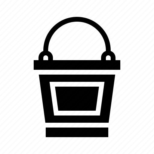Bucket, water, container, handle, gardening, metal, material icon - Download on Iconfinder