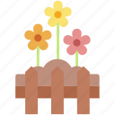 colored, flowers, and, fence, nature, food, bouquet, ecology, plant