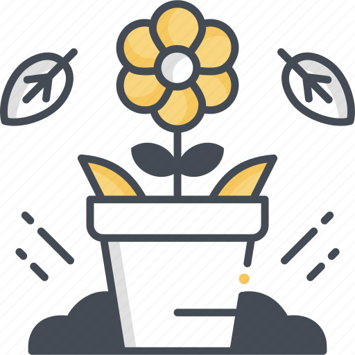 Flower pot, flower, garden, plant, spring, botanical, gardening icon - Download on Iconfinder