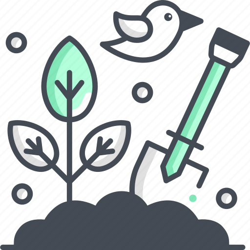 Shovel, fertilizer, compost, organic, agriculture, crate, leaf icon - Download on Iconfinder